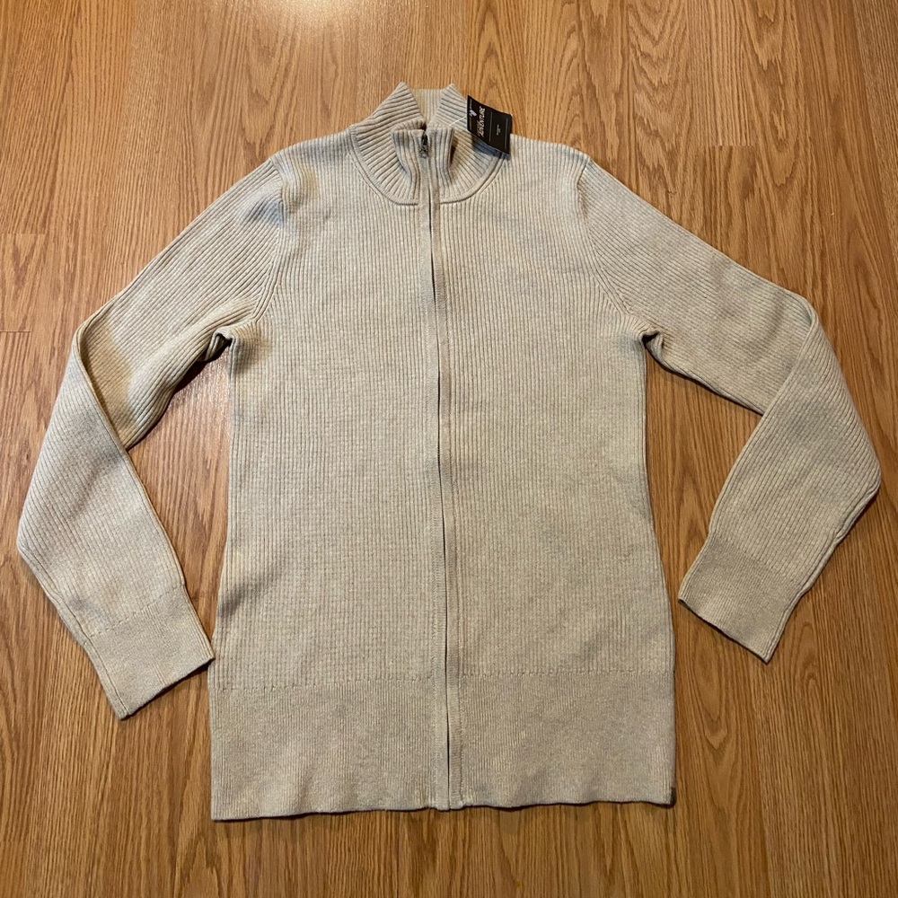 Eddie Baurer Sweater Cream Cardigan New With Tags